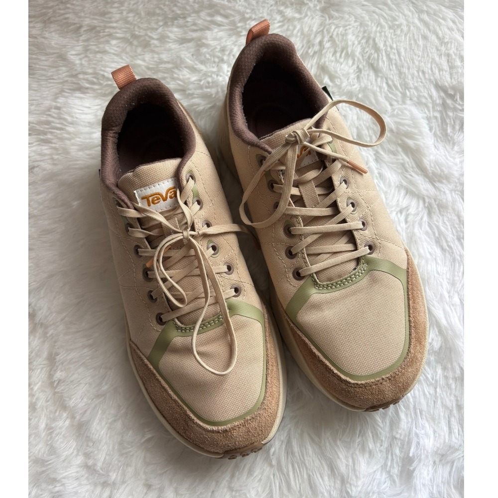 Teva Ellwood Hiking Shoes Pebble Olive Green Outdoor Trail Sneakers Womens 9